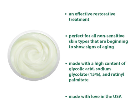RAYA Glycolic Cream X-50 with AHA (G-329) – Exfoliating Facial Treatment for Aging Skin | Reduces Lines & Wrinkles | Made in USA