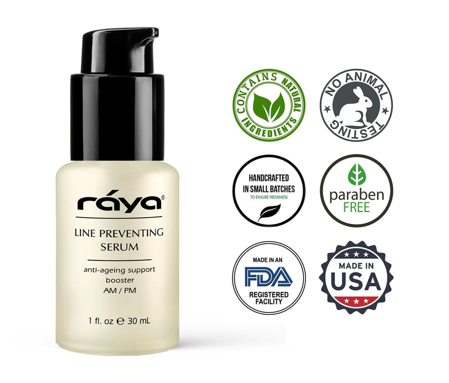 RAYA Line Preventing Serum (507) | Active Anti-Aging Facial Treatment for All Skin Types | Helps Reduce Fine Lines and Wrinkles