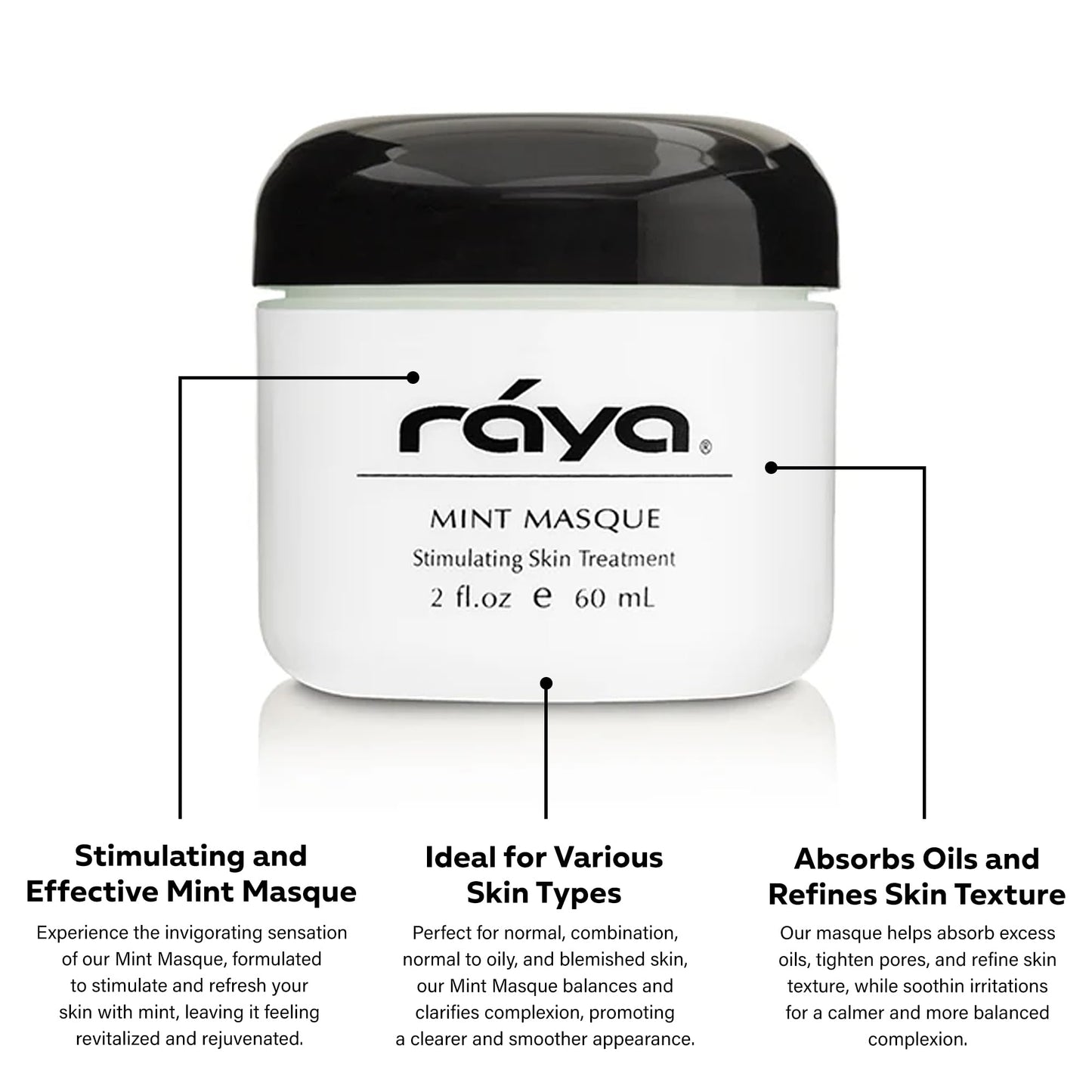 Raya Mint Masque (603) | Cooling Facial Mask for Oily & Breakout-Prone Skin – Paraben-Free, 60ml