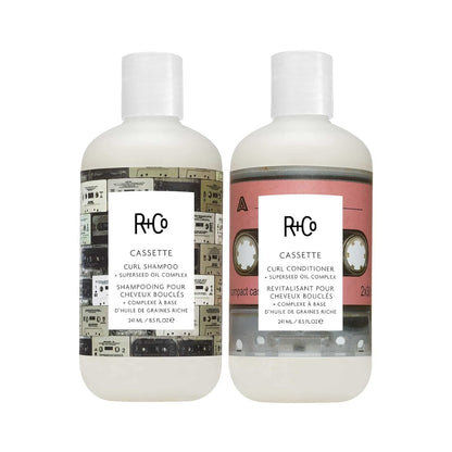 R+Co Cassette Curl Shampoo & Conditioner Set + Superseed Oil Complex | Define Curls, Tame Frizz & Add Shine | Vegan + Cruelty-Free | 8.5oz (Pack of 2)