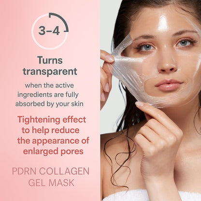 Realori Salmon DNA PDRN Collagen Mask – Korean Hydrogel Overnight Face Mask for Hydration & Firming | 4-Pack