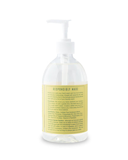 Rebel Green Liquid Hand Soap – Moisturizing Natural Hand Wash (Peppermint & Lemon) – Pack of 4, 16.9 fl oz