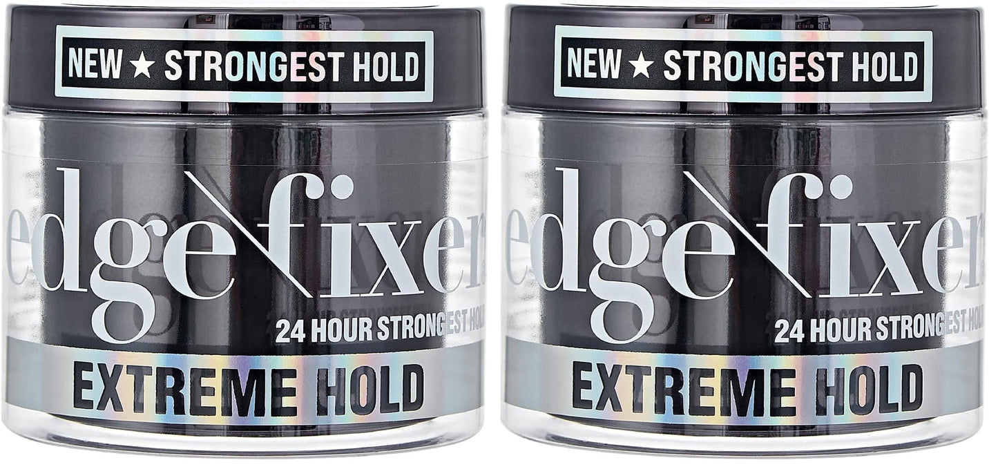 Red by Kiss Edge Fixer Extreme Hold — 24-Hour Edge Control with Biotin, No Flaking or Oily Residue, Pack of 2 (3.38 Fl. Oz Each)