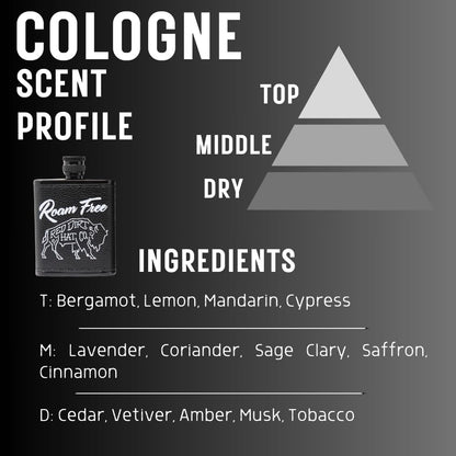 Red Dirt Hat Company Roam Free Cologne for Men - Bergamot & Lemon Top Notes | 3.4 fl oz Eau de Parfum