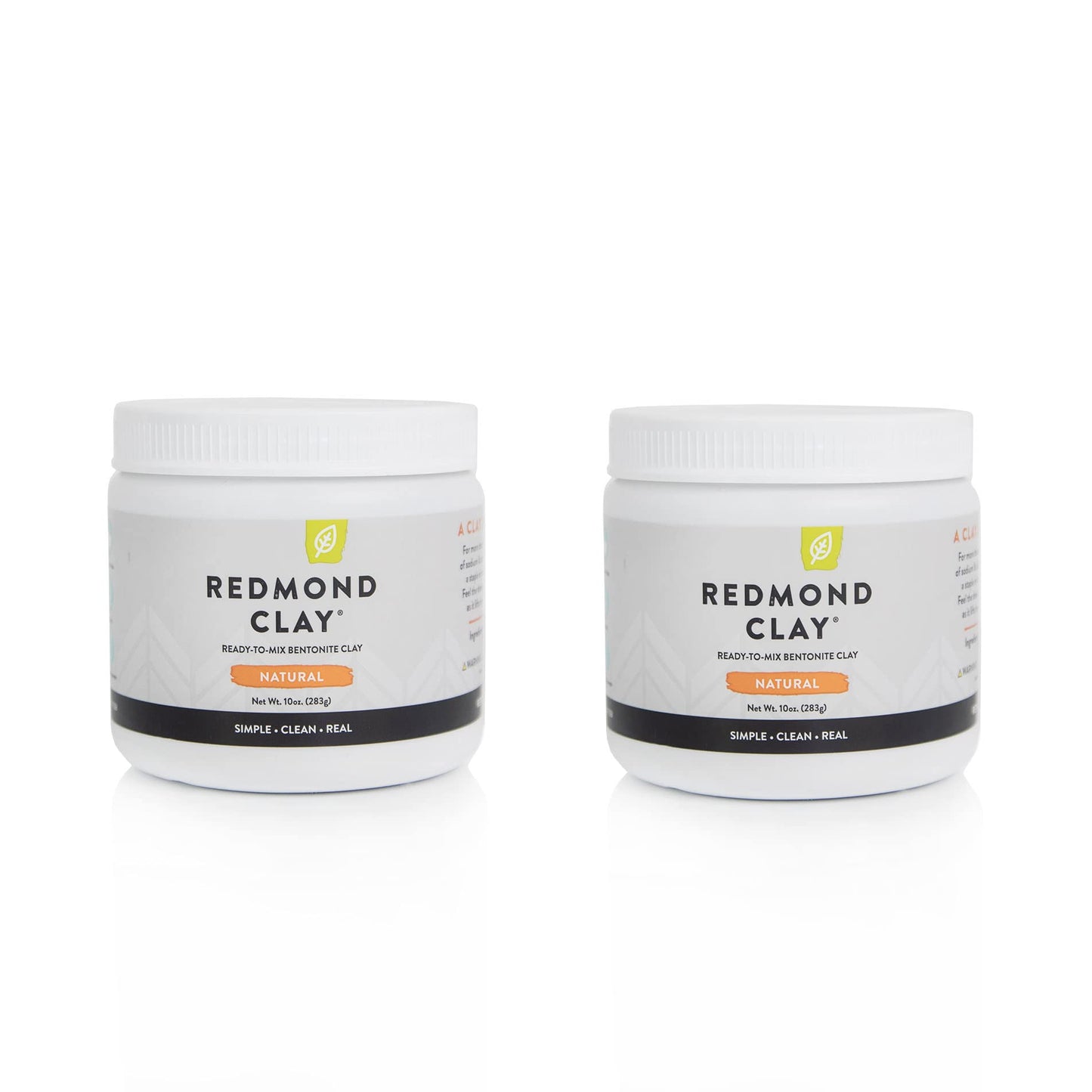 REDMOND Clay Bentonite Clay Face Mask – Pore Refining, Soothing, 2-Pack 10oz