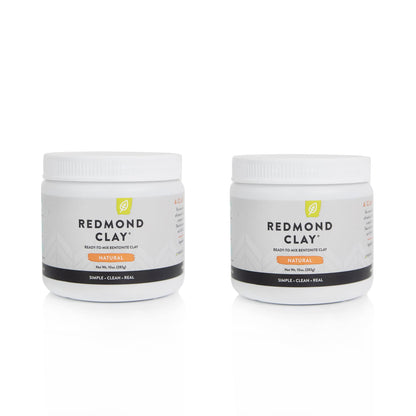 REDMOND Clay Bentonite Clay Face Mask – Pore Refining, Soothing, 2-Pack 10oz
