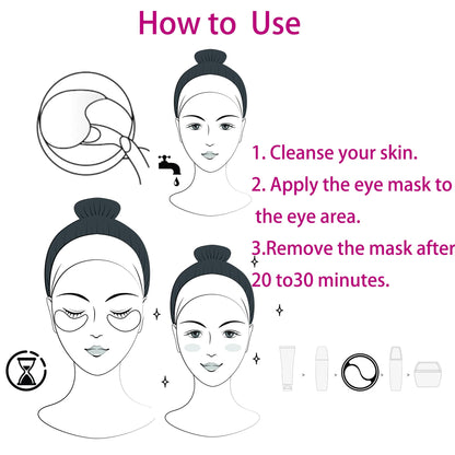 Reepic Cosmer Calcium Volume Eye Patches – 30 Pairs Hydrogel Under Eye Masks for Dark Circles & Puffiness
