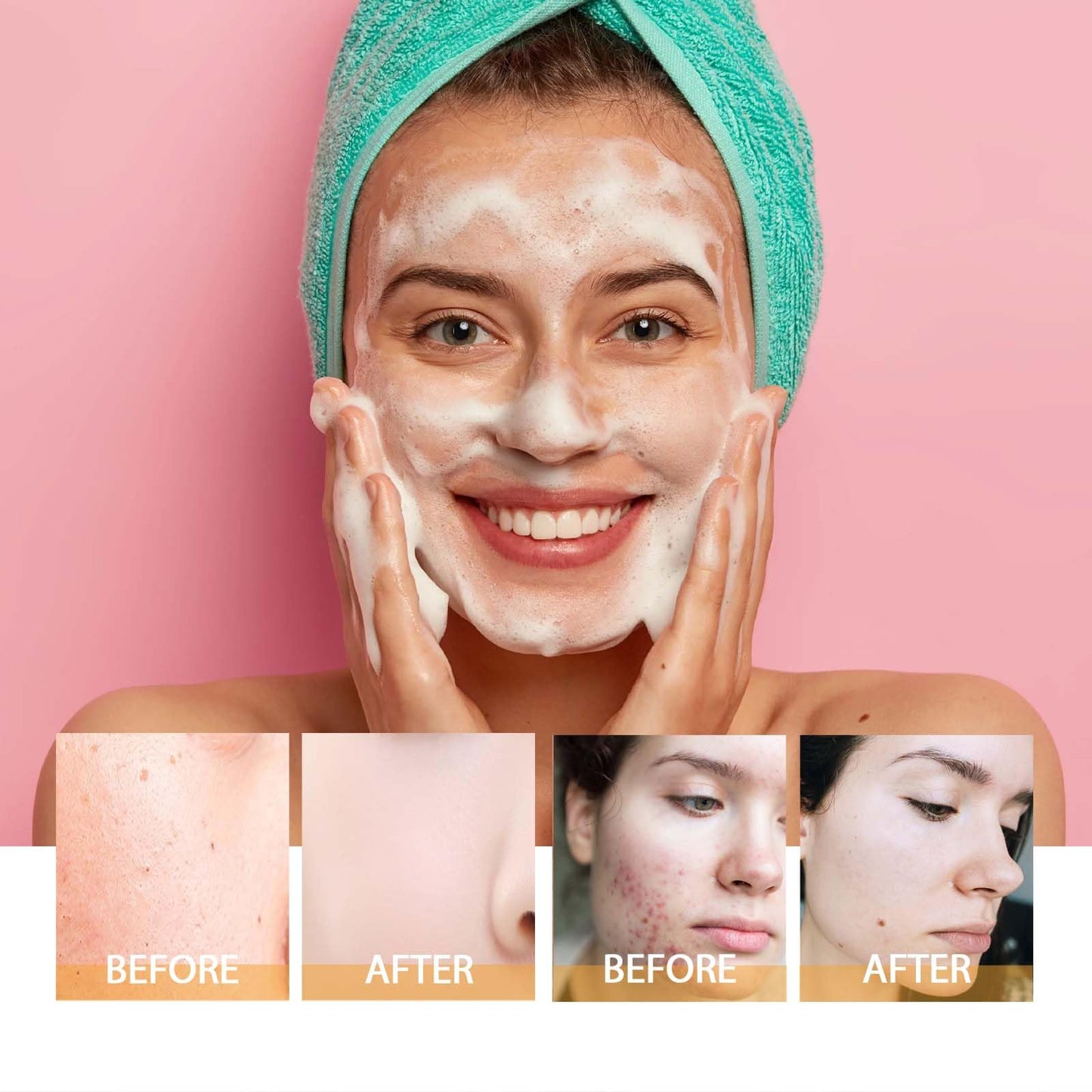 Reepic Cosmer Turmeric Facial Cleanser – Deep Cleansing Foaming Wash (2 Pcs)