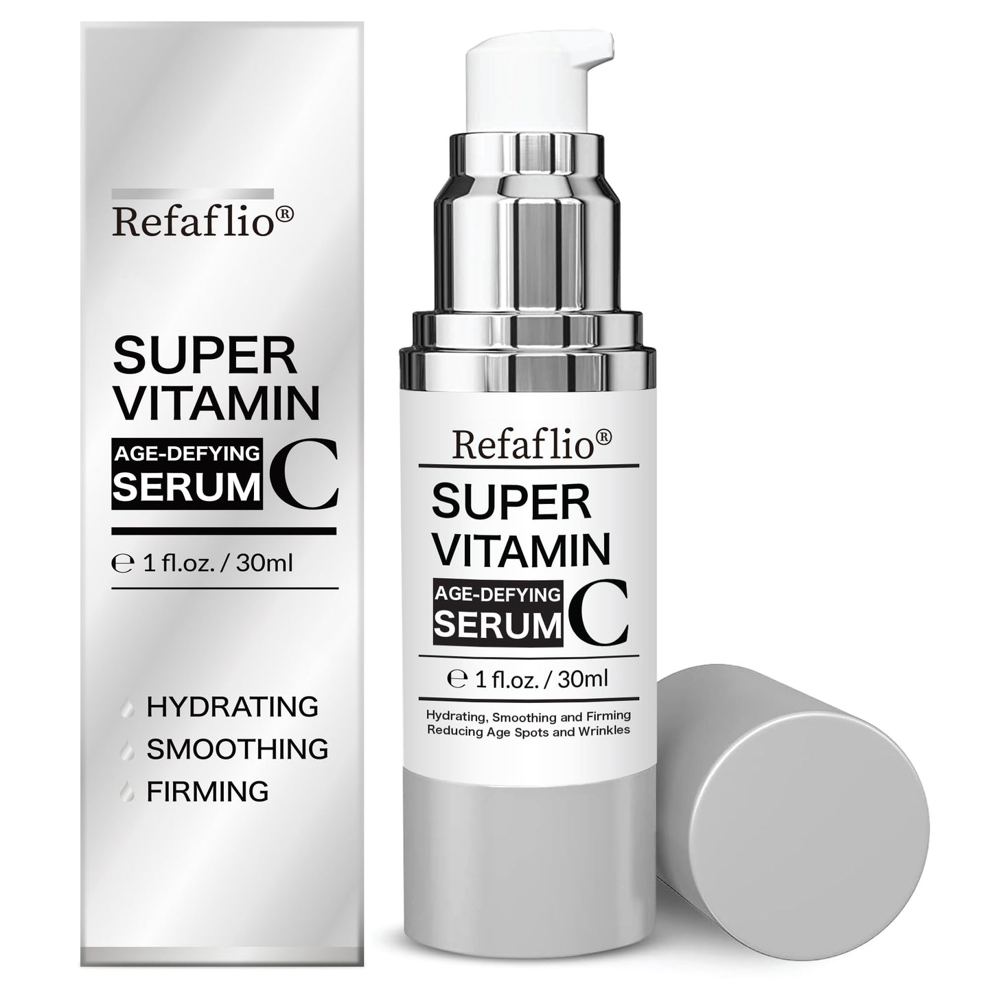 Refaflio Super Vitamin C Serum for Women Over 70 – Anti-Aging Serum 30ml (Orange)