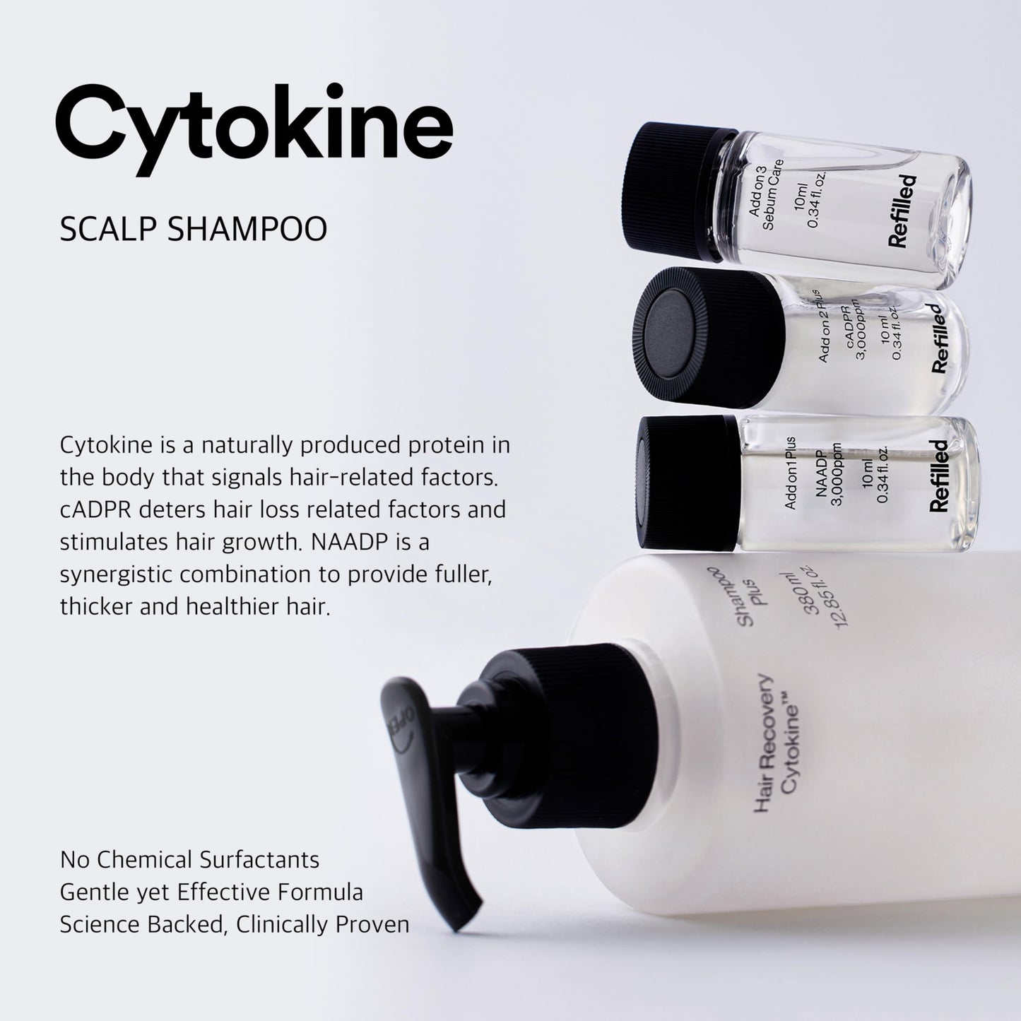 Refilled Hair-Recovery Cytokine Shampoo Plus Sensitive Care – Gentle, Hypoallergenic, Sulfate-Free