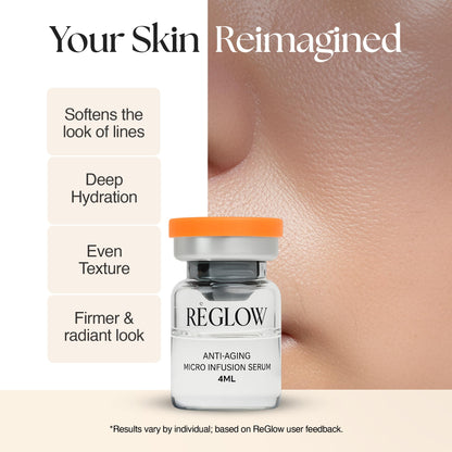 ReGlow Micro Infusion System for Face – 24K Gold Microneedling Tool + Serum (3 Months)