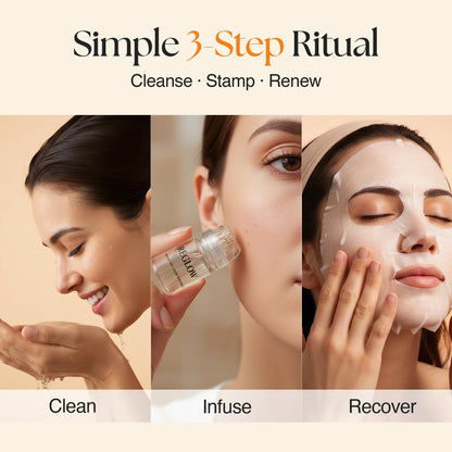 ReGlow Micro Infusion System for Face – 24K Gold Microneedling Tool + Serum (3 Months)