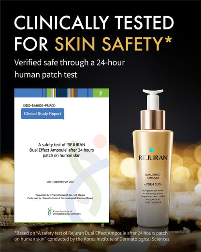 REJURAN® Dual Effect Ampoule DOT DUAL c-PDRN® [Larger Size] – Salmon DNA Serum for Deep Rejuvenation, Skin Elasticity & Texture
