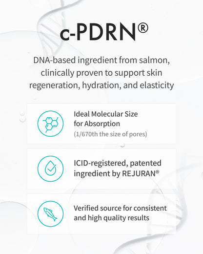 REJURAN Turnover Ampoule C-PDRN [Larger Size] – Salmon DNA Serum for Hydration, Firming & Radiant Glow | Korean Skincare