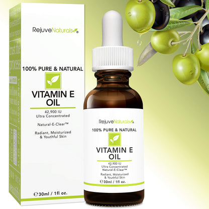 RejuveNaturals Vitamin E Oil 42,900 IU – Pure, Lightweight Hydration