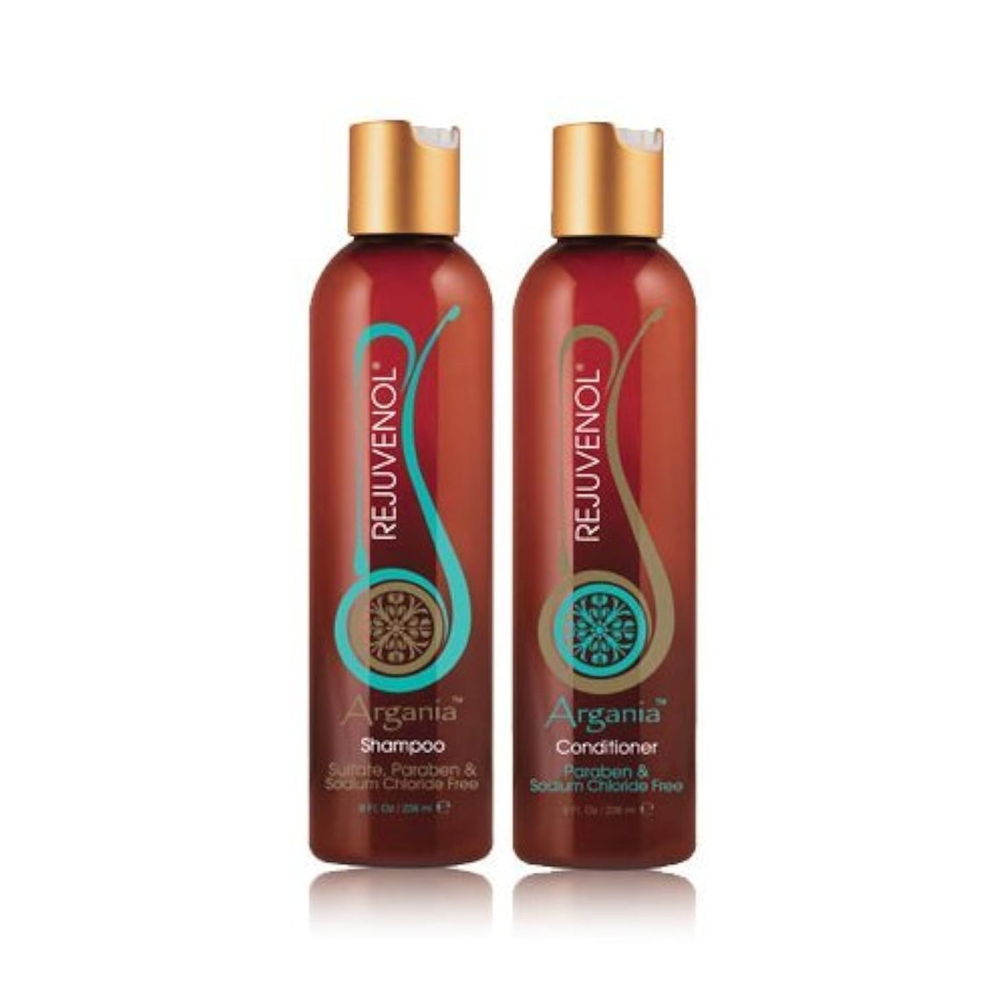 Rejuvenol Argania Shampoo & Conditioner Set – 8 oz, Paraben & Sodium Chloride Free