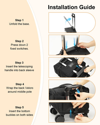 Relavel Rolling Makeup Train Case on Wheels | 360° Spinner & 4 Clear Bags