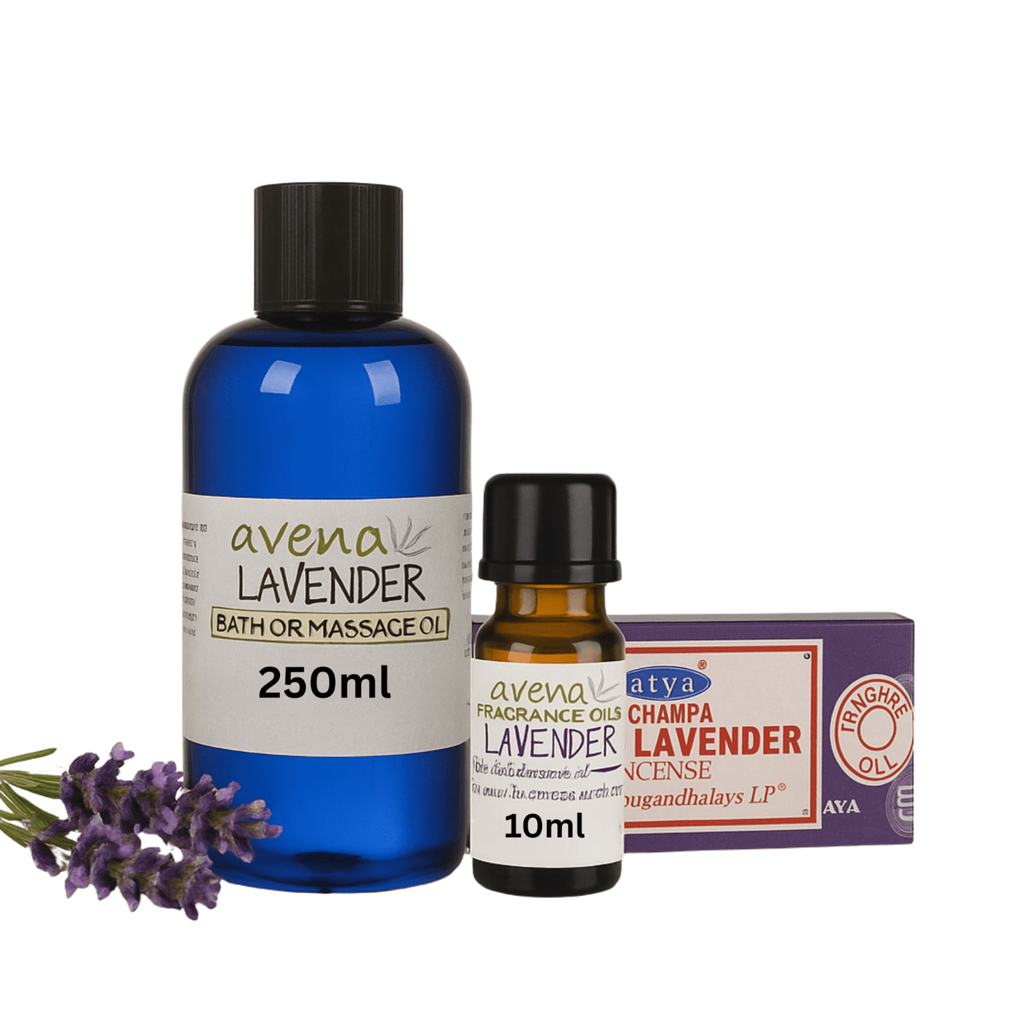 Relax & Unwind Trio – Lavender Bubble Bath, Essential Oil & Incense Gift Set