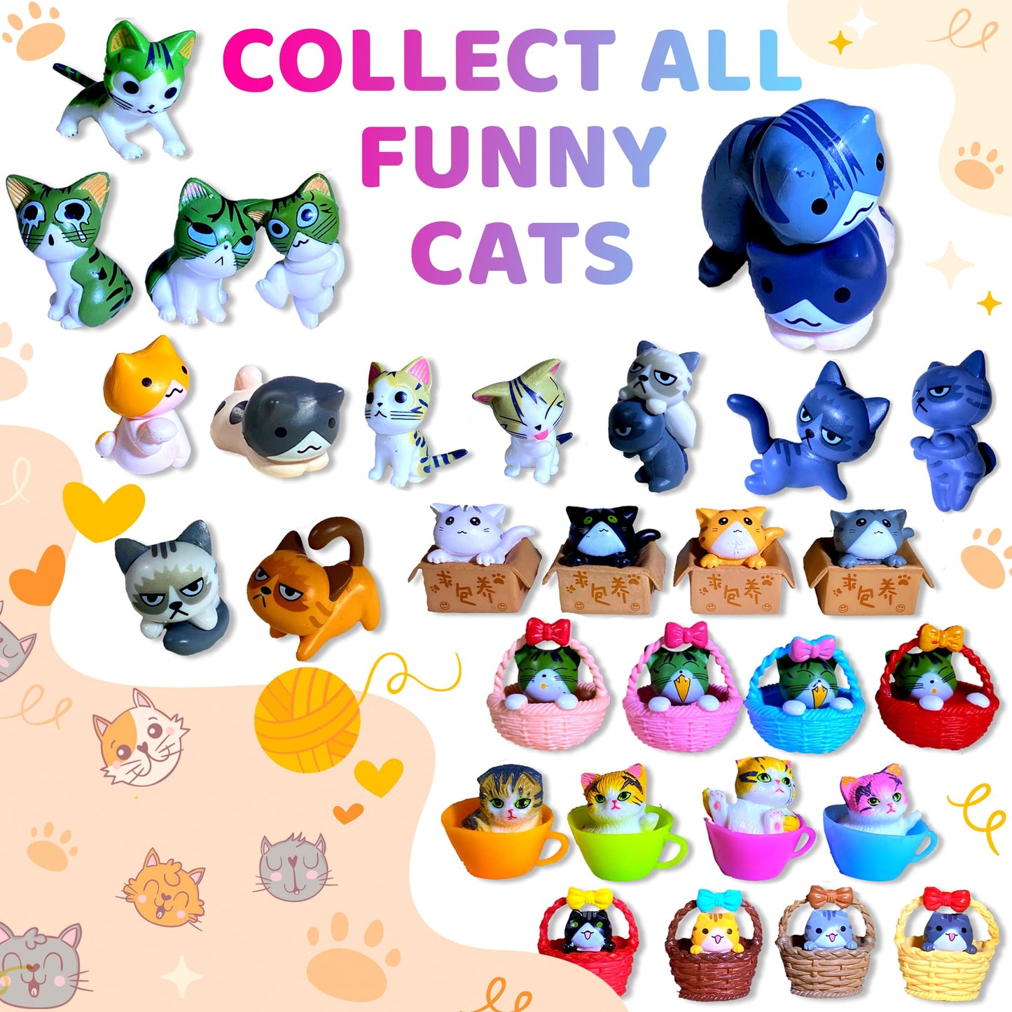 Relaxcation Bath Bombs for Kids Set with Toys Inside – Cat Theme