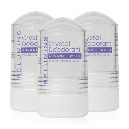Relumins Crystal Deodorant – Aluminum-Free Mineral Salt Roll-On, 60g x 3