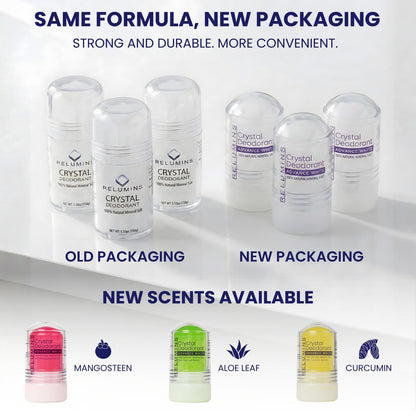 Relumins Mangosteen Crystal Deodorant – Aluminum-Free Mineral Salt Roll-On (60g x 3)