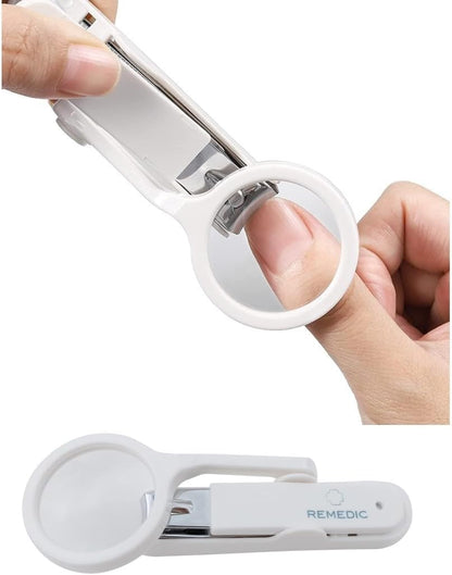 Remedic Extra Large Nail Clippers with Magnifier – Arthritis-Friendly Grip