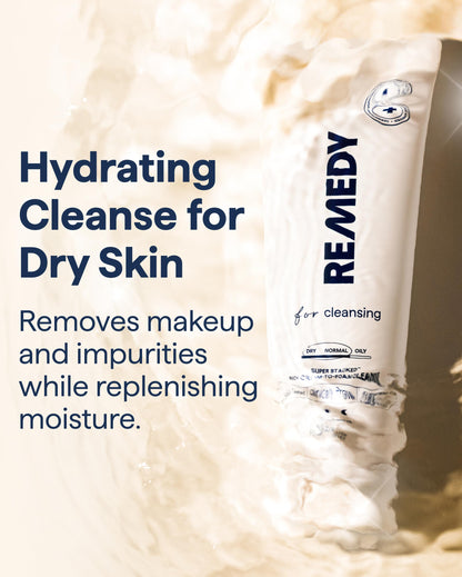 Remedy Science Rich Cream Cleansing | Cream-to-Foam Cleanser with Ceramides, Glycerin & Panthenol | Hydrating Cleanser for Normal–Dry Skin | By Dr. Shah | 5 fl oz