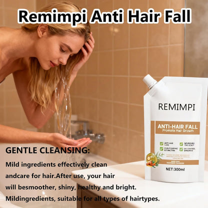 Remimpi Anti Hair Loss Shampoo | Strengthen, Cleanse & Support Hair Growth for All Hair Types
