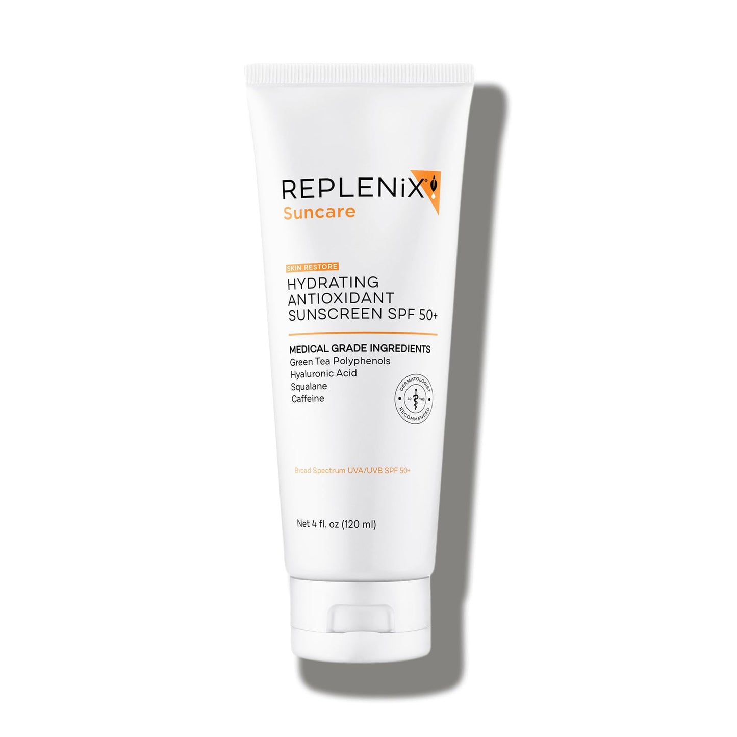 Replenix Antioxidant Hydrating Sunscreen SPF 50+ | Zinc Oxide Protection, Sensitive Skin Safe, 4 oz