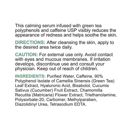 Replenix Medical-Grade Caffeine Fortified Calming Serum with Hyaluronic Acid for Sensitive Skin | 1 Fl. Oz