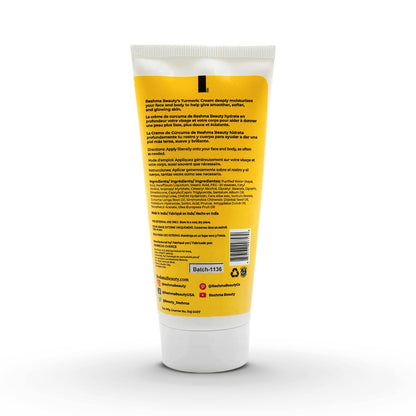 Reshma Beauty Turmeric Cream – Hydrating Face & Body for Normal to Dry Skin, Dye-Free, 5.07 oz