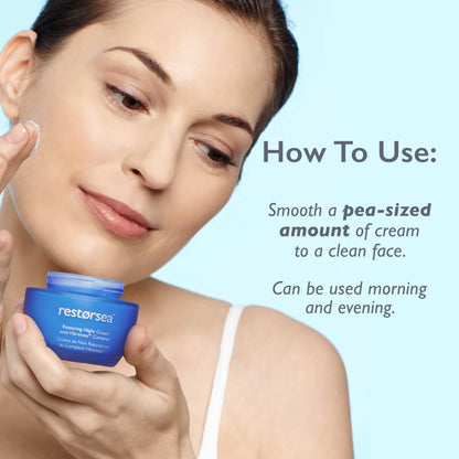 Restorsea Restoring Night Cream – Hydrating, Hypoallergenic Night Cream for Normal to Dry Skin | Vibransea Complex