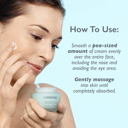 Restorsea Rejuvenating Day Cream – Moisturizer for Normal to Oily Skin with Vibransea Complex – Firms, Brightens & Evens Skin Tone – 1.7 oz