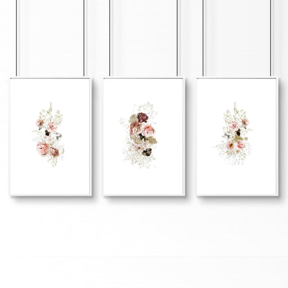 Bathroom chic prints | set of 3 framed wall art