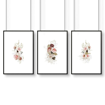 Bathroom chic prints | set of 3 framed wall art