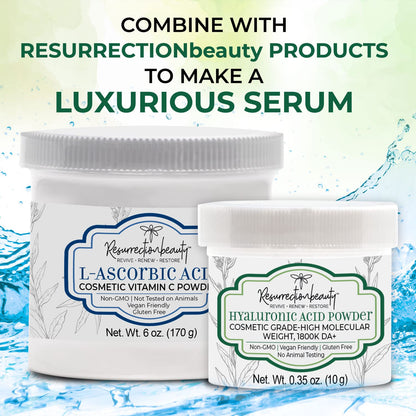 RESURRECTIONbeauty 100% Pure L-Ascorbic Acid Powder – DIY Vitamin C Skincare for Serums, Masks, and More | 6 oz