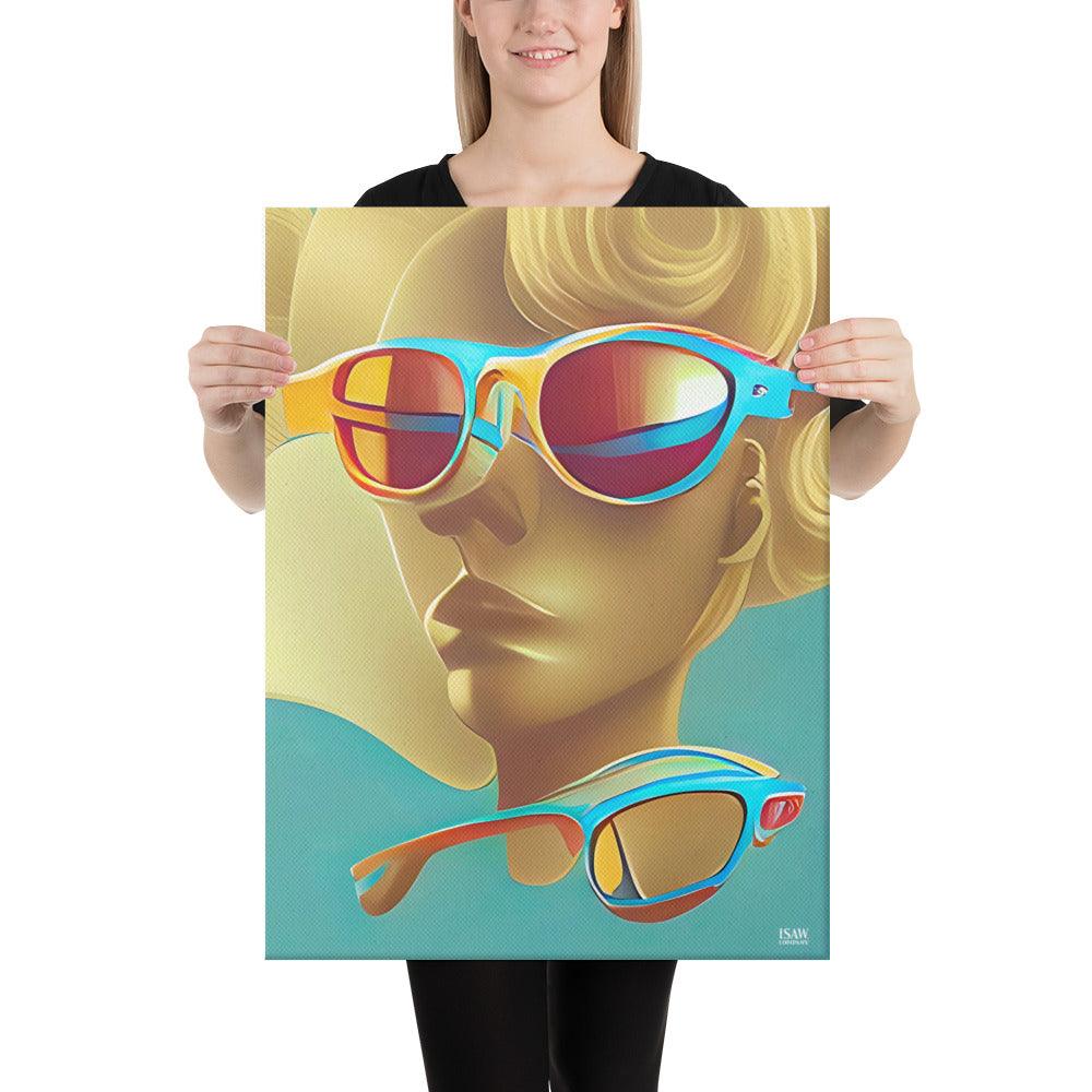 Retro Cool Blue - Canvas Print