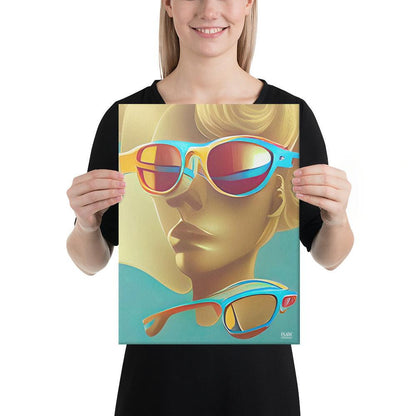 Retro Cool Blue - Canvas Print