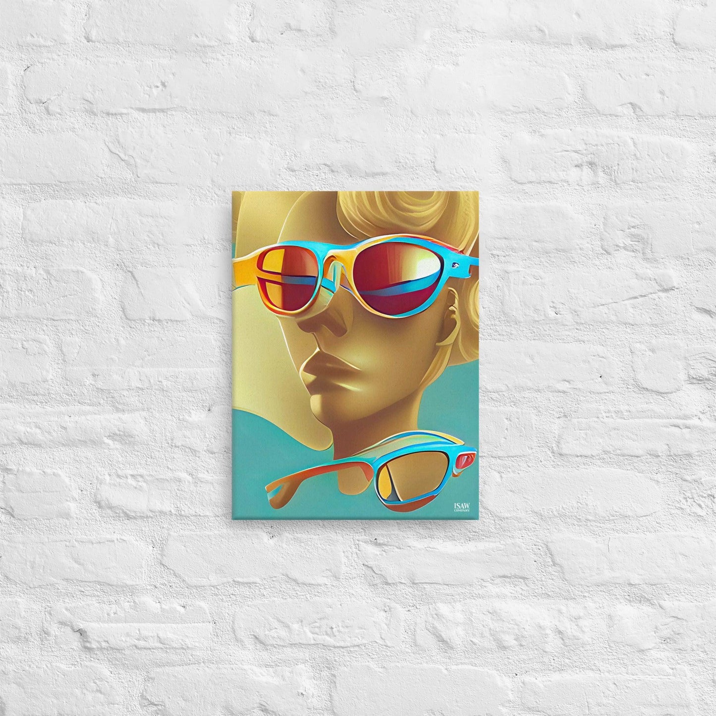 Retro Cool Blue - Canvas Print