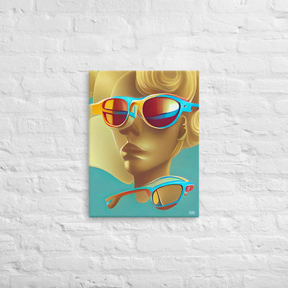 Retro Cool Blue - Canvas Print