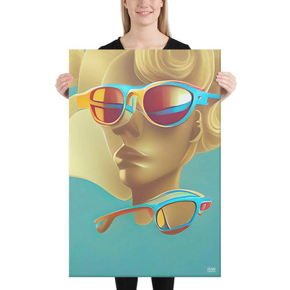 Retro Cool Blue - Canvas Print