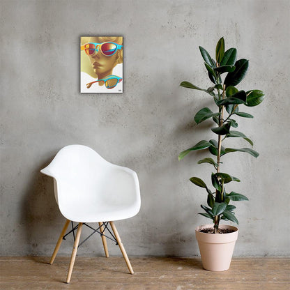 Retro Cool White - Canvas Print