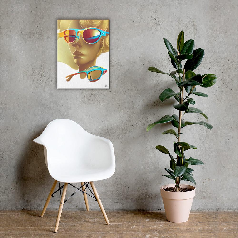Retro Cool White - Canvas Print