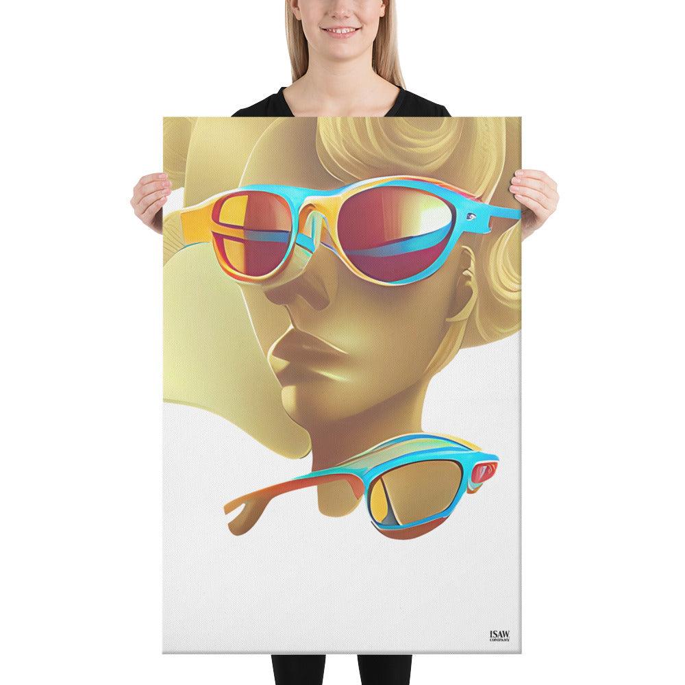 Retro Cool White - Canvas Print