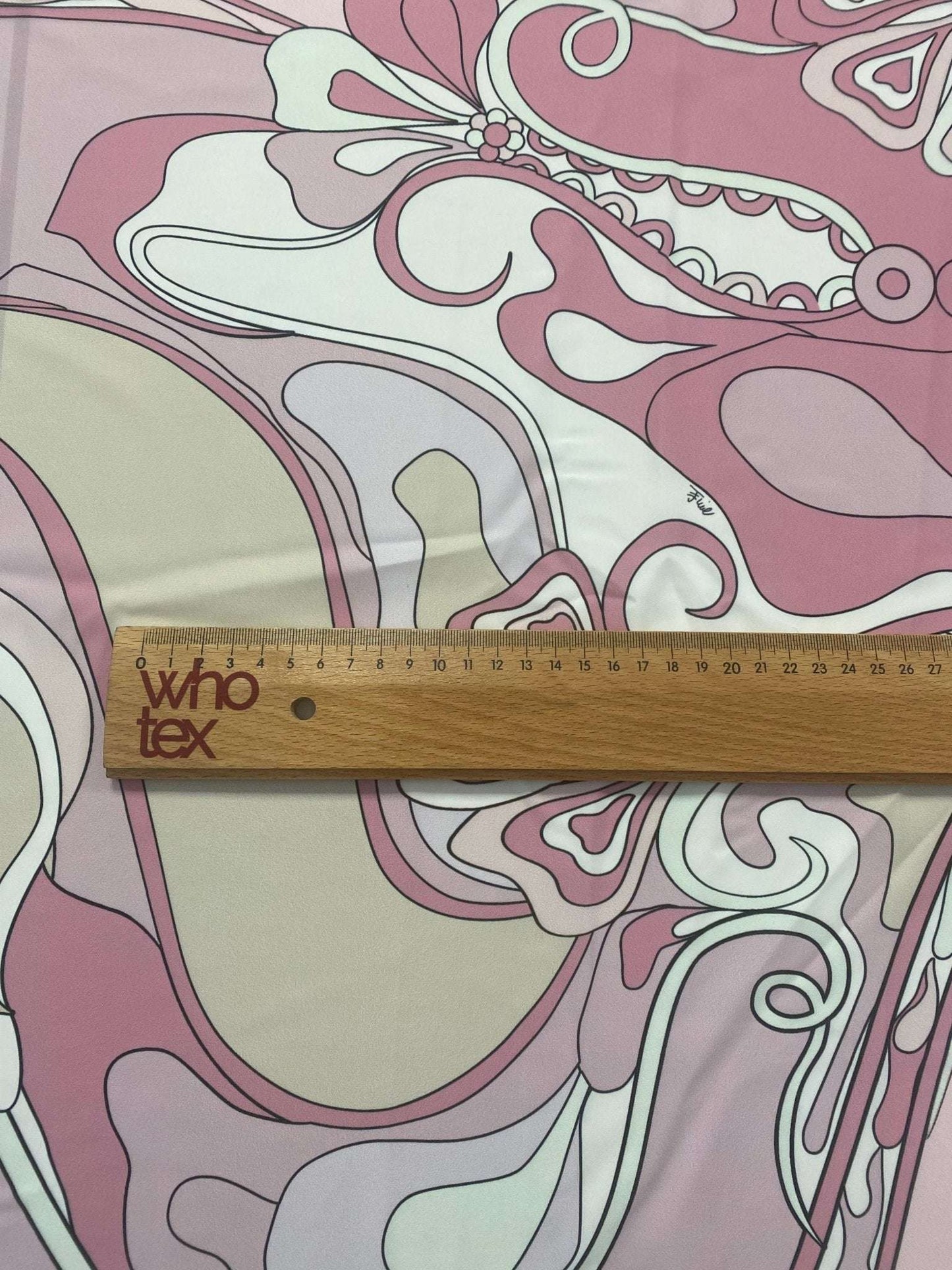 Retro Pink Abstract Floral Fabric by Metre