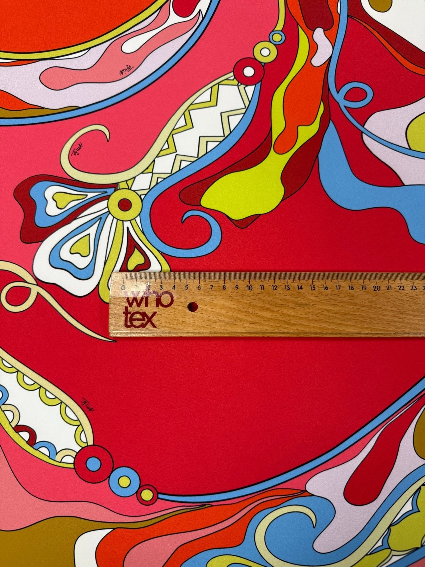Retro Psychedelic Crepe Fabric by the Metre