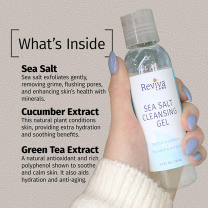Reviva Labs Sea Salt Face Wash – Gentle Daily Cleanser for All Skin Types (4 fl oz)