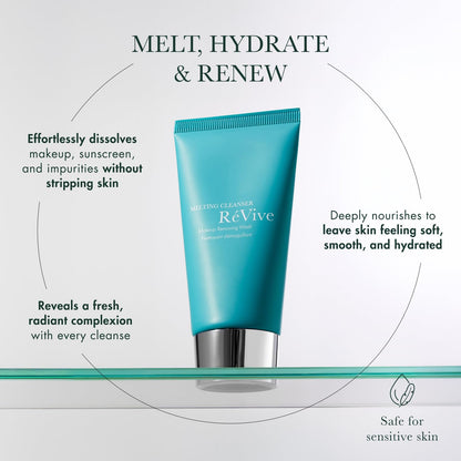 RéVive Melting Face Cleanser – Gel-to-Oil Makeup Remover with Olive, Macadamia & Jojoba Oil (100ml)