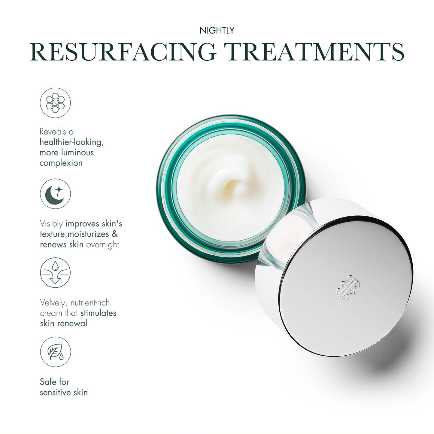 RéVive X Lele Sadoughi Renewal Night Cream ArtJar – Gentle Exfoliating Hydration, 2.5oz