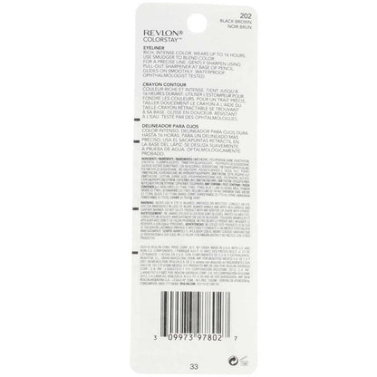 REVLON ColorStay Eyeliner with SoftFlex – Black Brown 202, 0.01 oz (28 g) Pack of 2